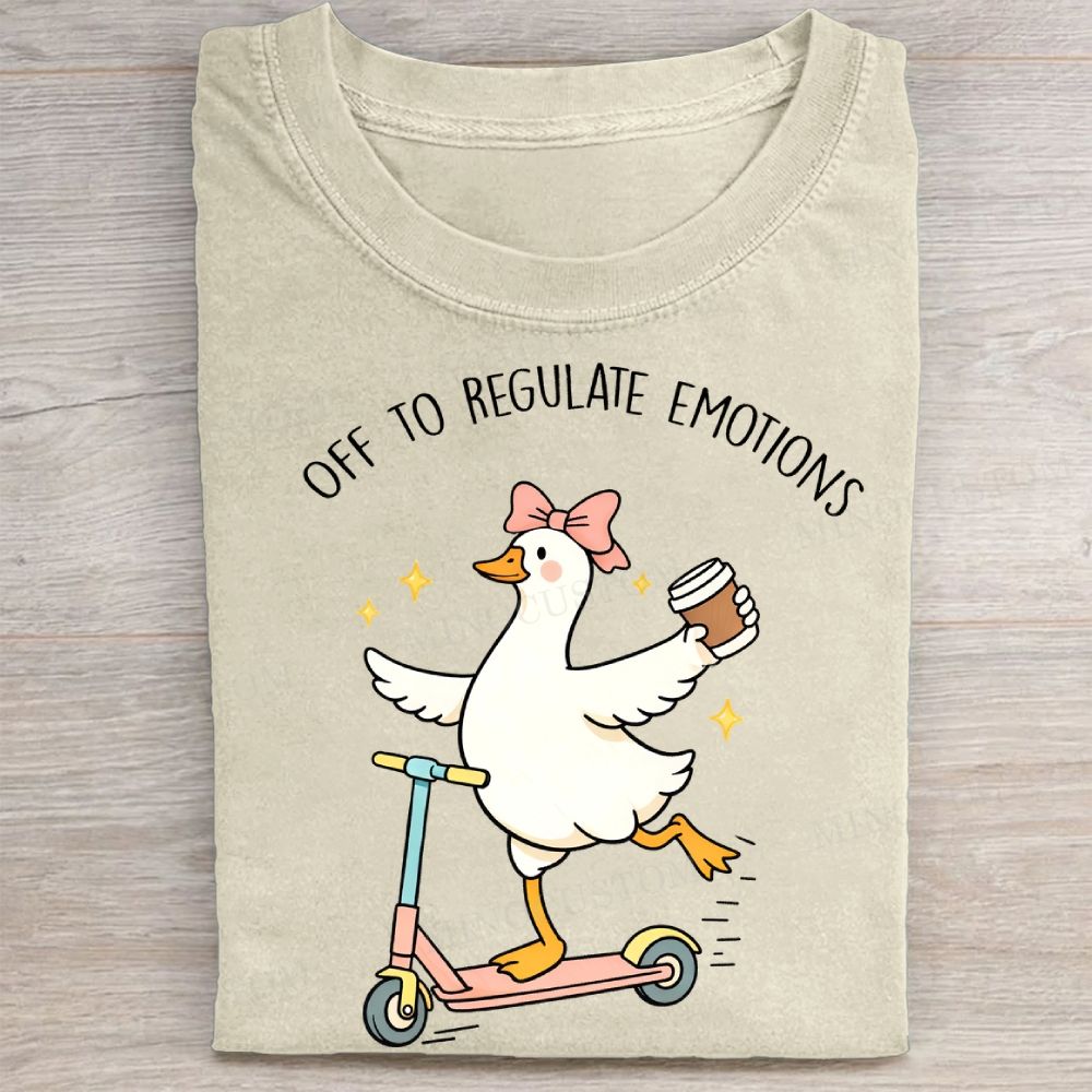 Off To Regulate Emotions Washed Tee 
