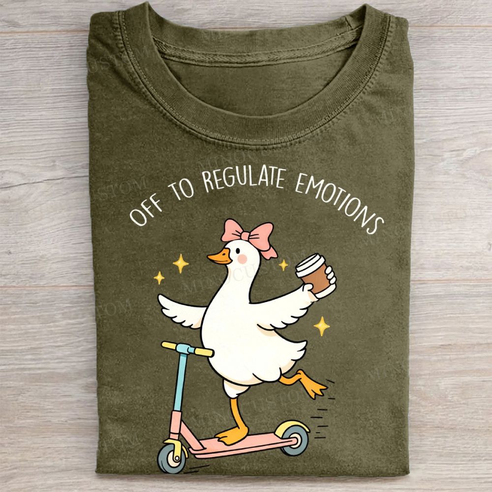 Off To Regulate Emotions Washed Tee 