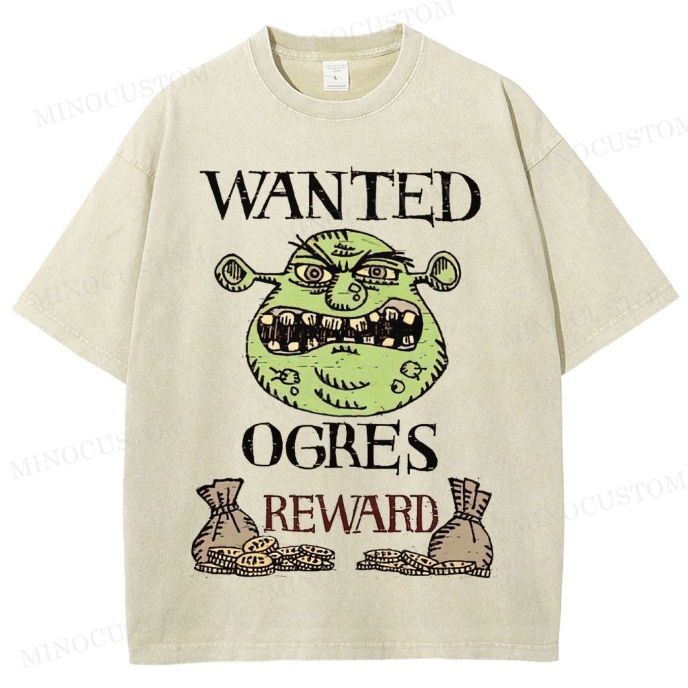 Wanted Monster Head Washed T-Shirt 