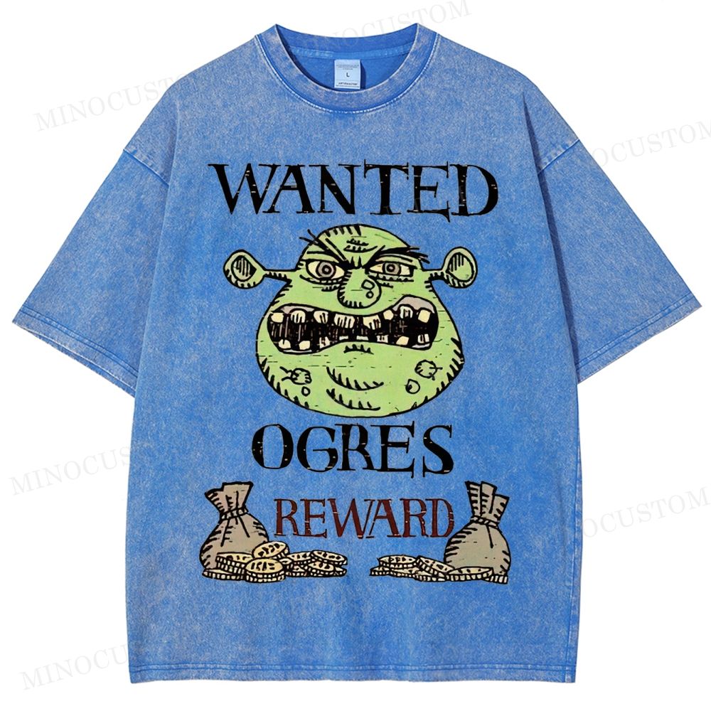 Wanted Monster Head Washed T-Shirt 