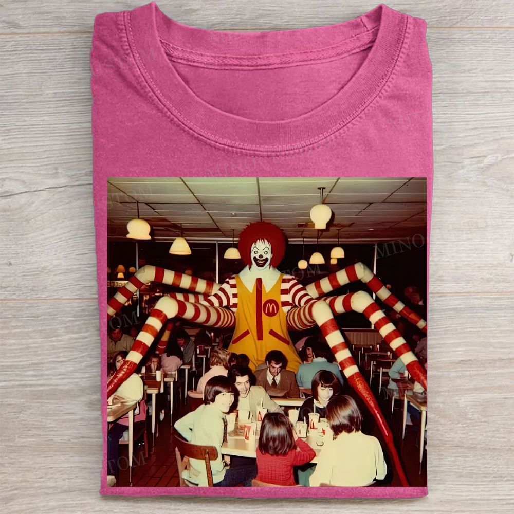 Creepy Pop Culture Art Washed Tee 