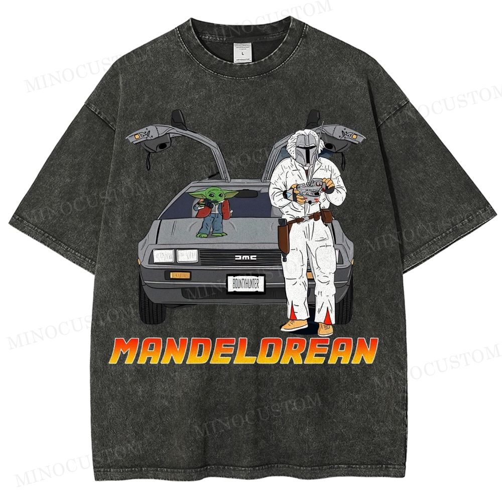 Funny Sci-Fi Mashup Graphic  Washed T-Shirt 