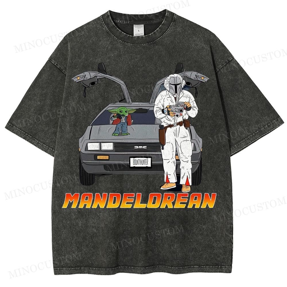 Funny Sci-Fi Mashup Graphic Washed T-Shirt