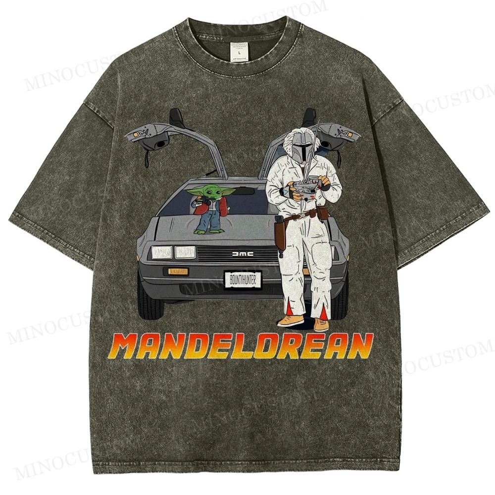 Funny Sci-Fi Mashup Graphic  Washed T-Shirt 