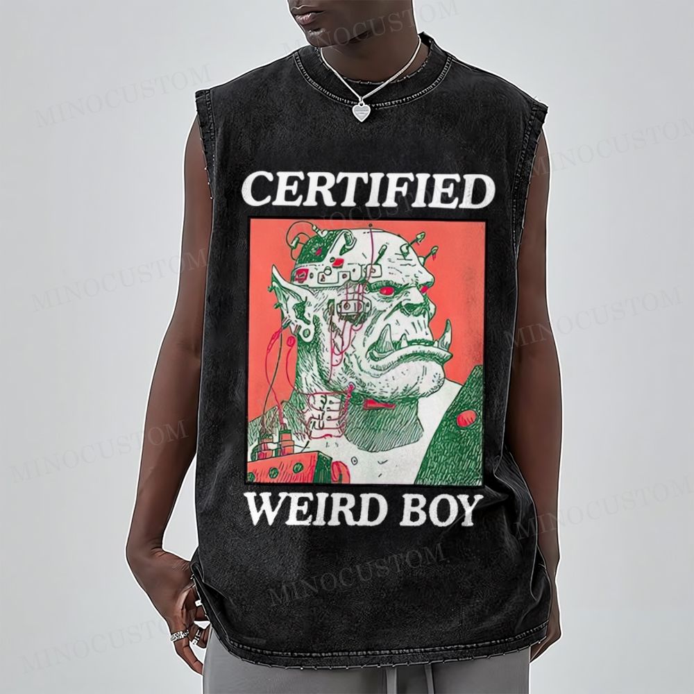 Certified Weird Boy Washed Tank Top 