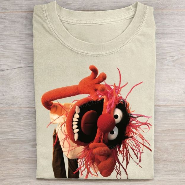 Muppet Crazy Animal Print Vintage Washed Tee