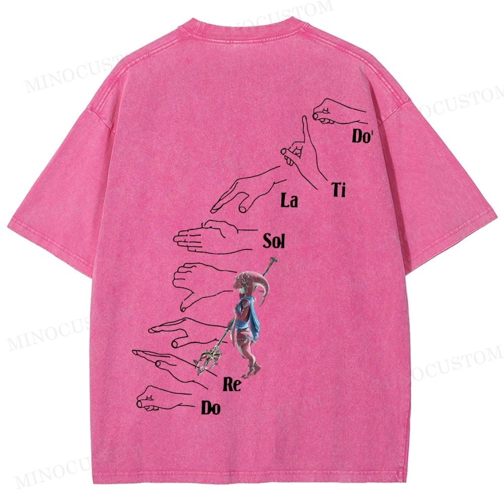 Music Hand Signs Fantasy Washed T-Shirt