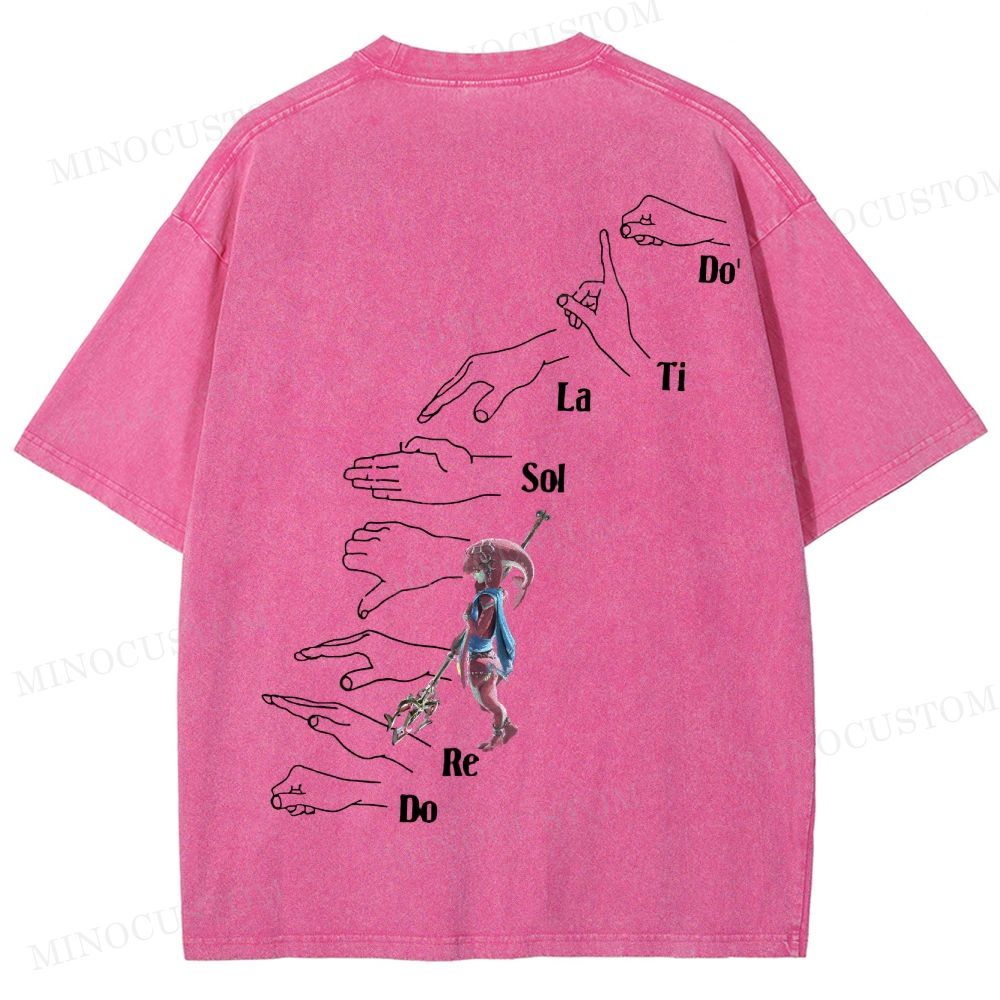 Music Hand Signs Fantasy Washed T-Shirt