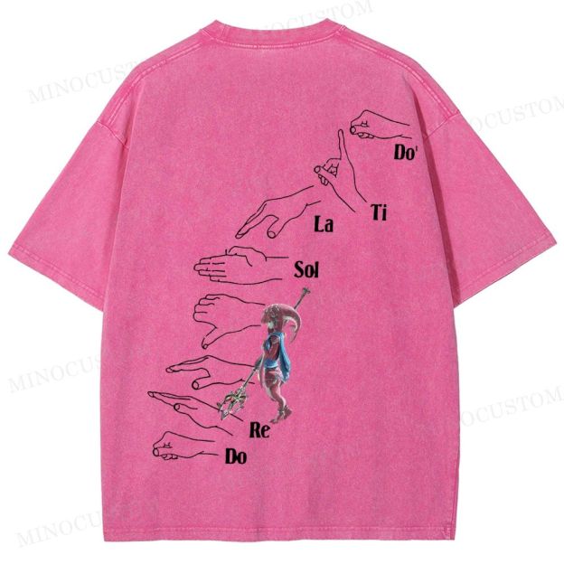 Music Hand Signs Fantasy Washed T-Shirt