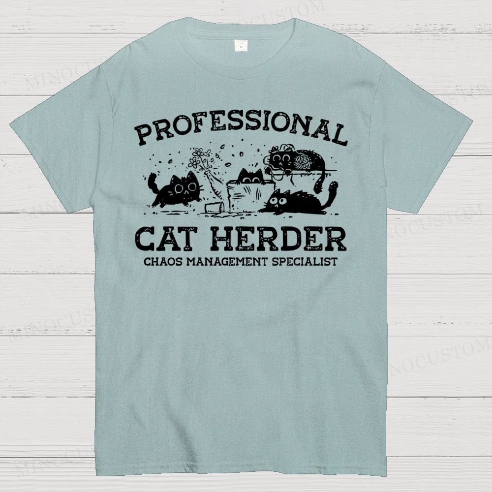 Professional Cat Herder Cotton T-shirt 
