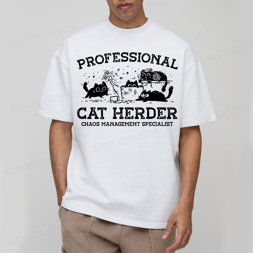 Professional Cat Herder Cotton T-shirt 