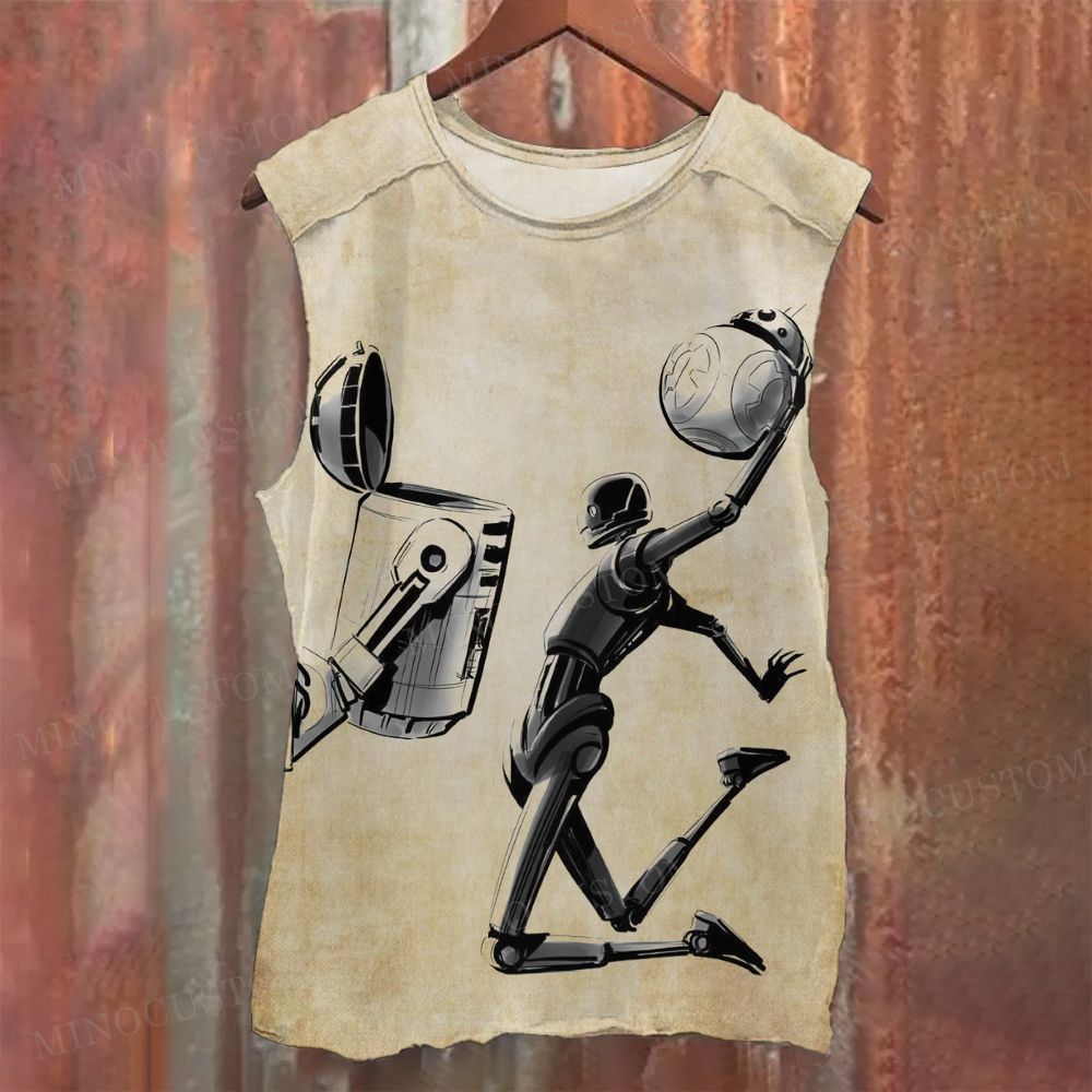 Droid Basketball Crossover Printed Tank Top