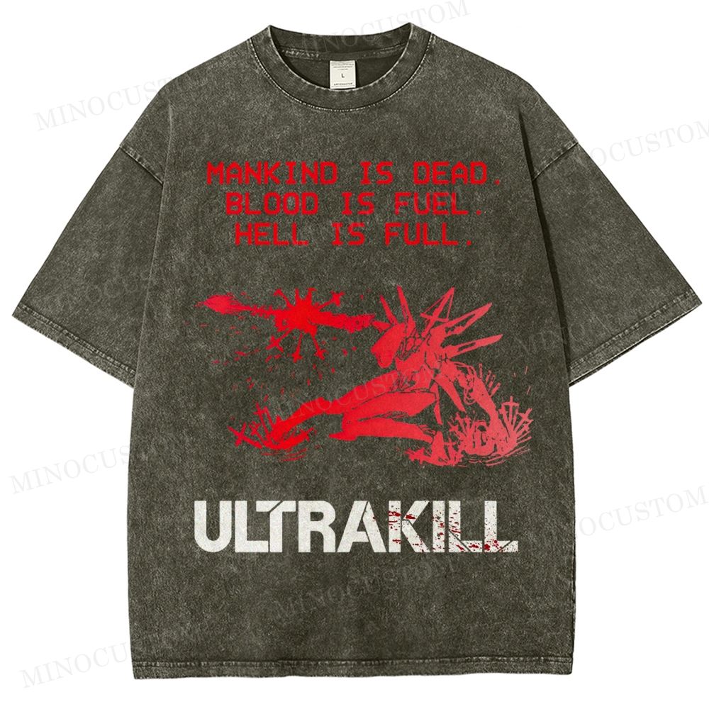 Vintage Shooter Game Washed T-Shirt 