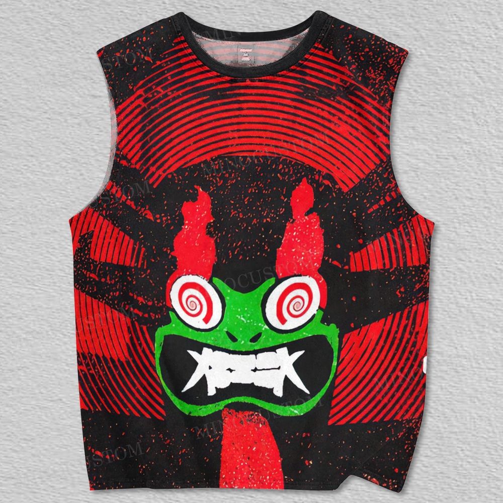 Aku Graffiti Face Print Printed Tank Top