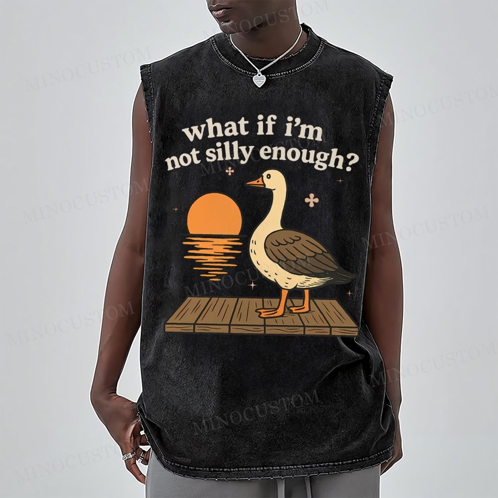 What If I'm Not Silly Enough Washed Vest 