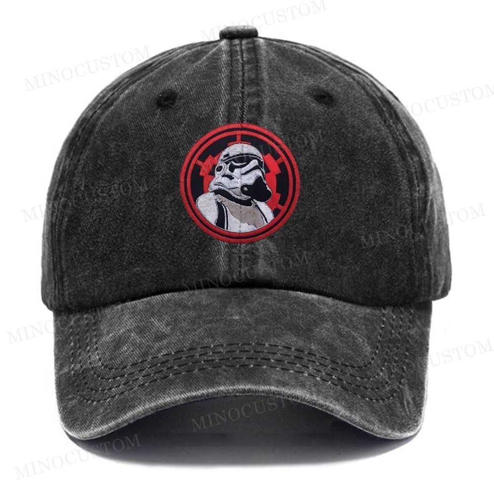 Embroidered Stormtrooper Vintage Casual Washed Cap