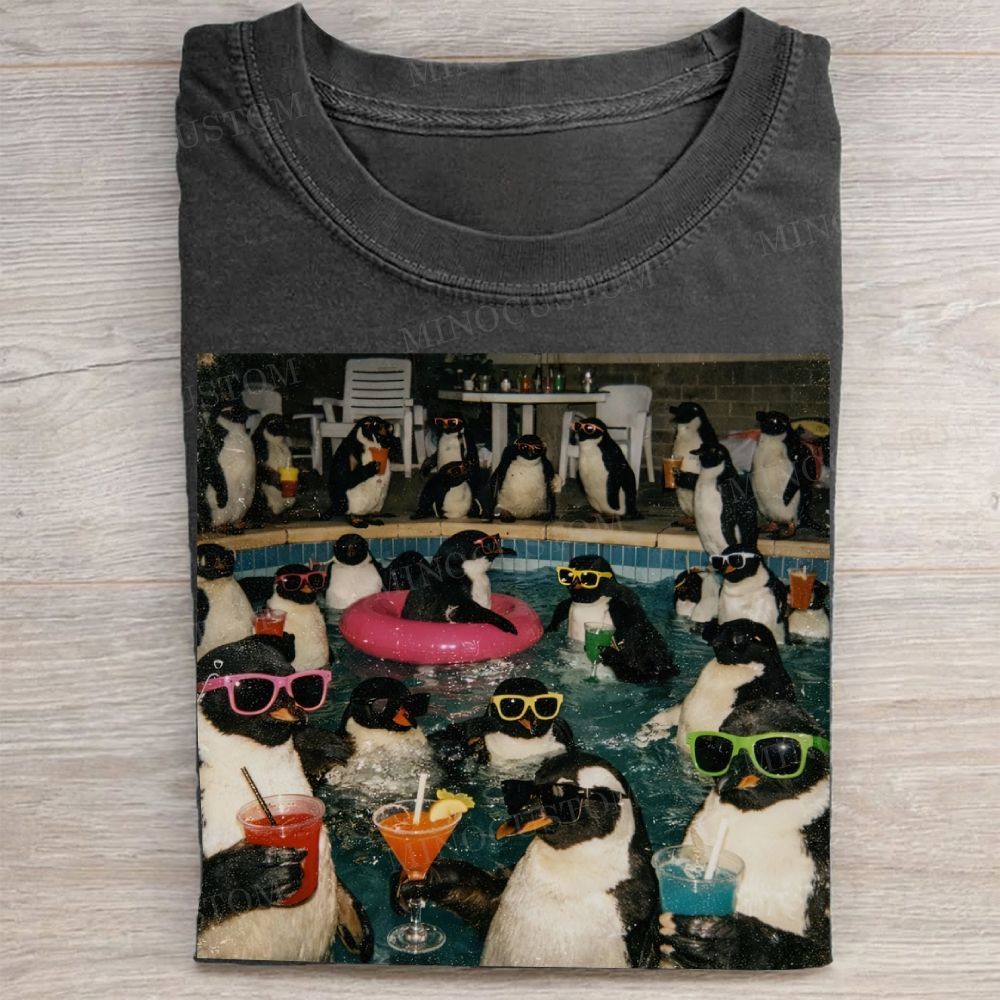 Penguin Pool Party Vintage Washed Tee