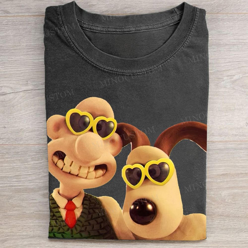 Funny Cartoon Duo Washed Tee 