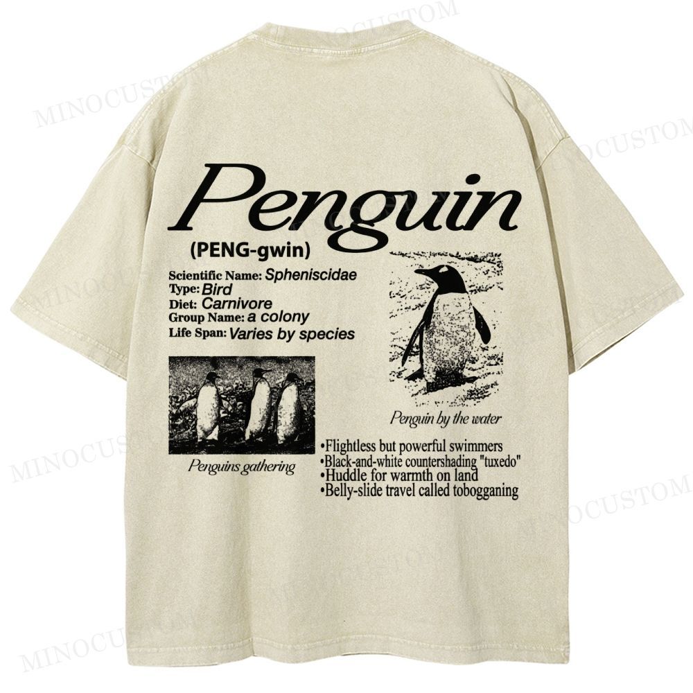Penguin Vintage 90s Graphic Washed T-Shirt 