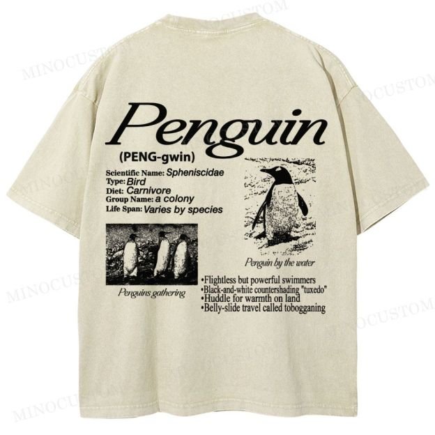 Penguin Vintage 90s Graphic Washed T-Shirt 