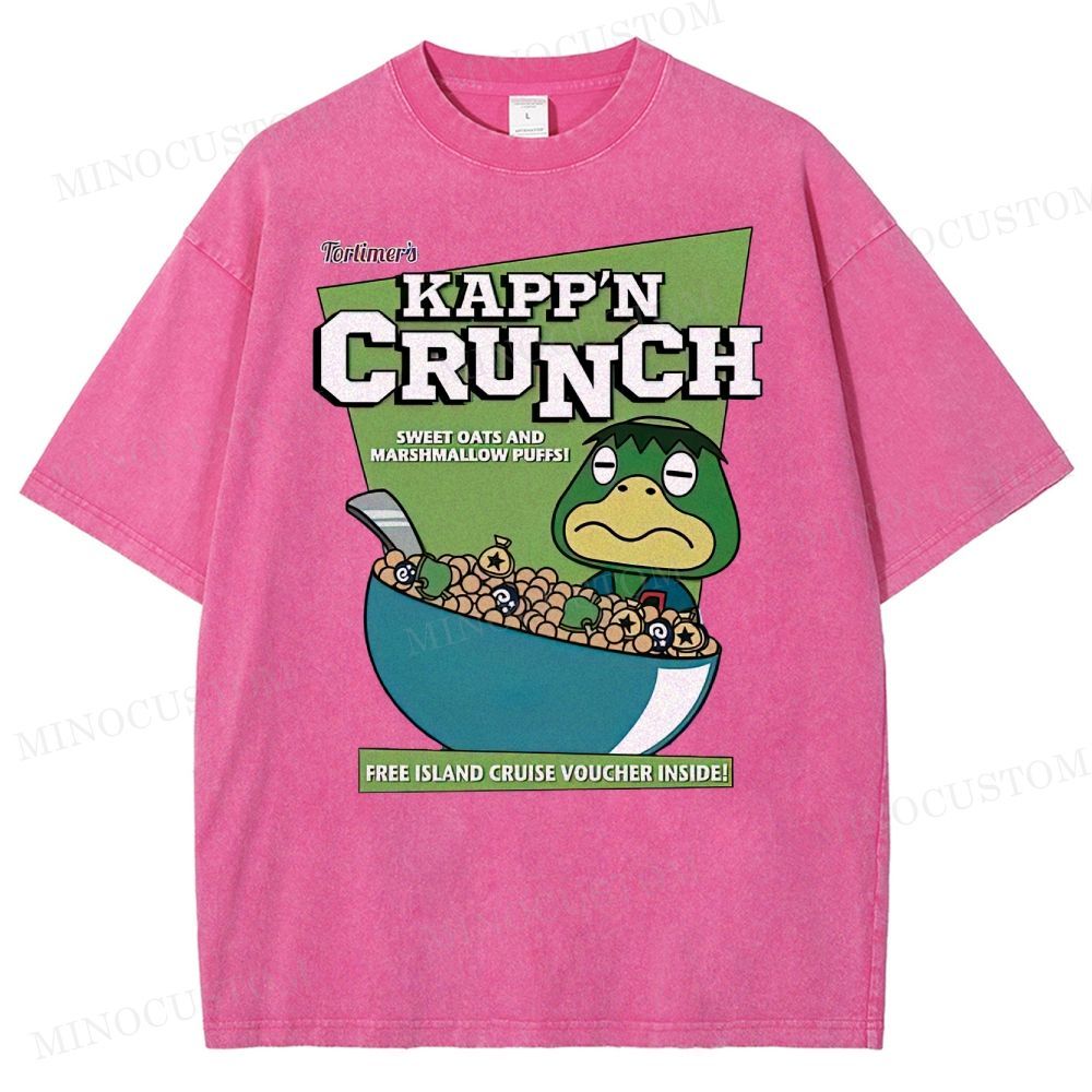 Retro Cartoon Turtle Parody Washed T-Shirt