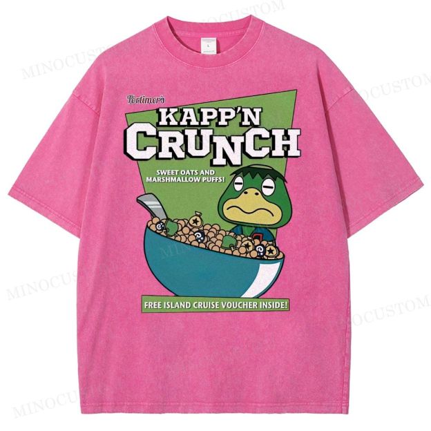 Retro  Cartoon Turtle Parody Washed T-Shirt 