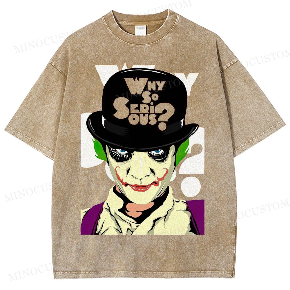 Funny Clown Parody Graphic  Washed T-Shirt 