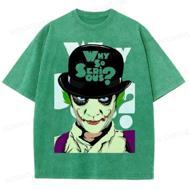 Funny Clown Parody Graphic  Washed T-Shirt 