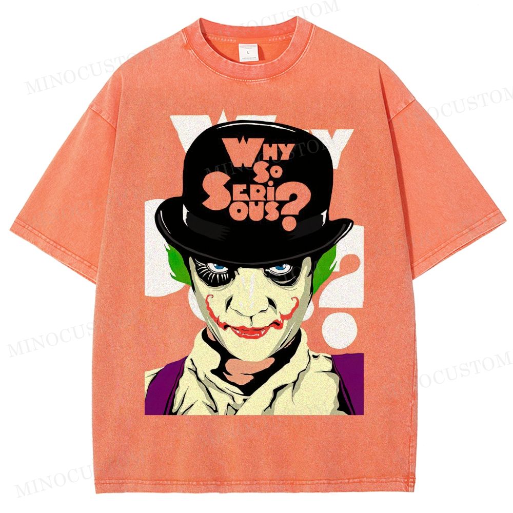 Funny Clown Parody Graphic  Washed T-Shirt 
