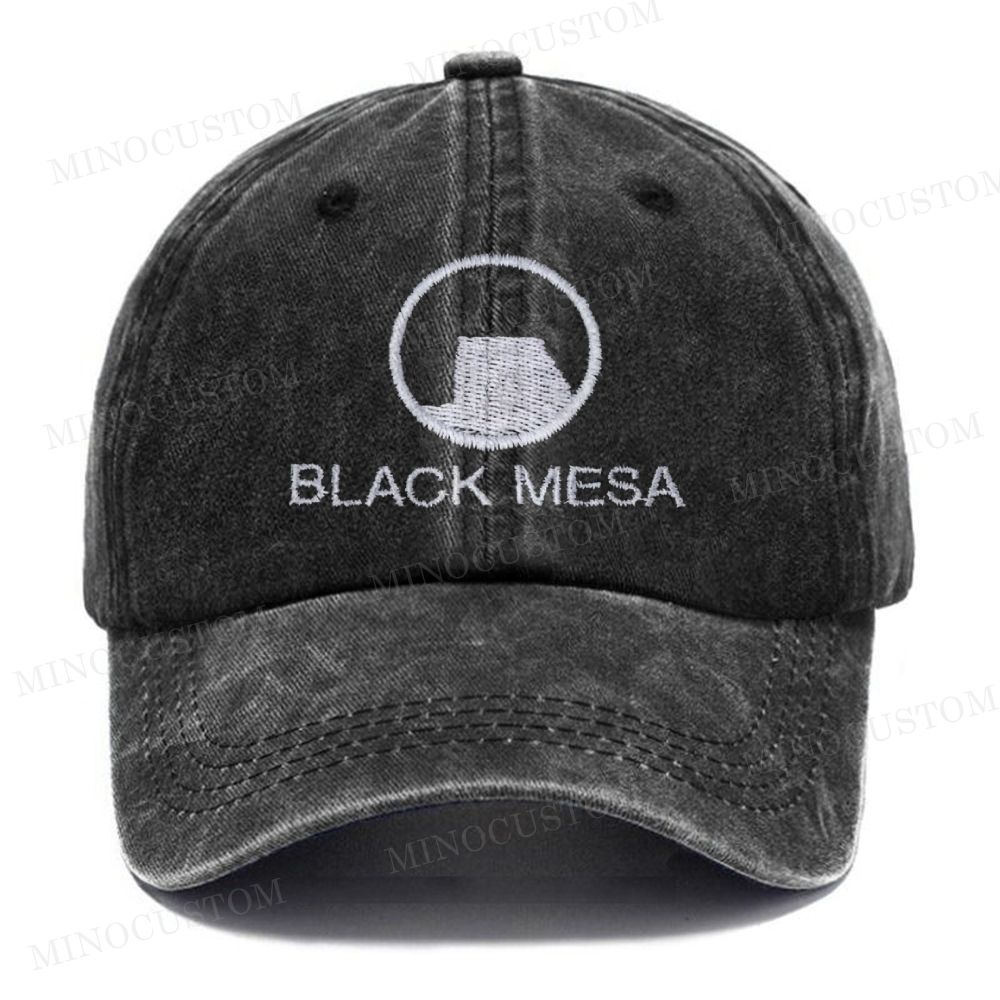 Embroidered-Black Mesa Washed Cap 