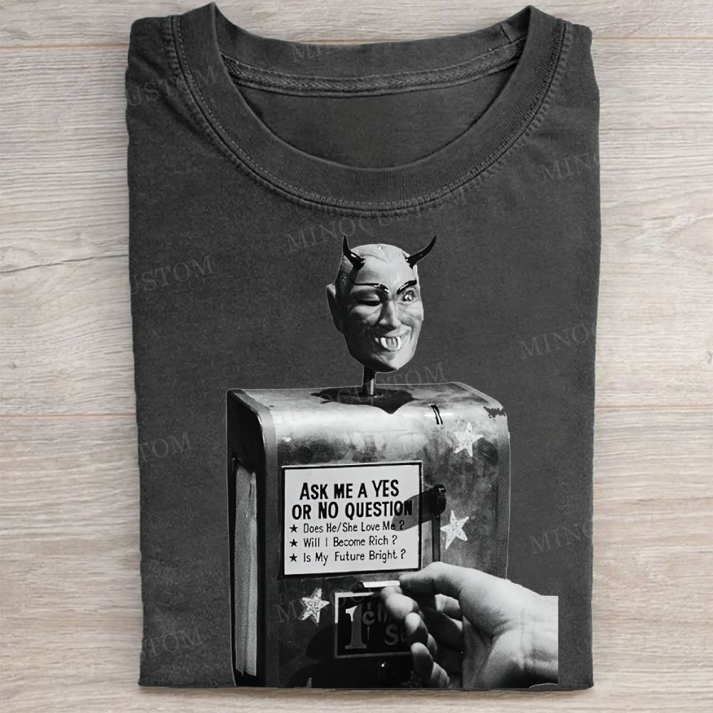  Mystical Devil Fortune Machine Vintage Washed Tee