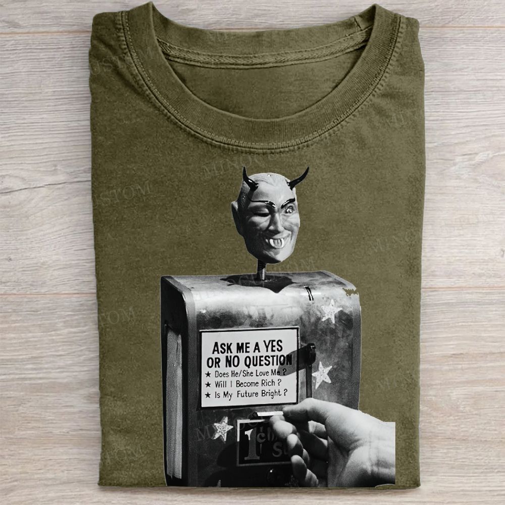  Mystical Devil Fortune Machine Vintage Washed Tee