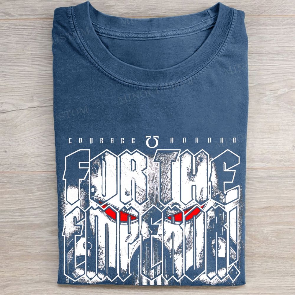  Sci-Fi War Text Graphic Vintage Washed Tee