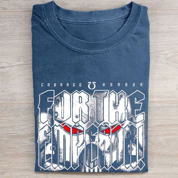  Sci-Fi War Text Graphic Vintage Washed Tee