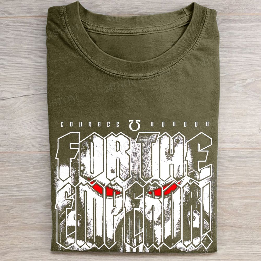  Sci-Fi War Text Graphic Vintage Washed Tee