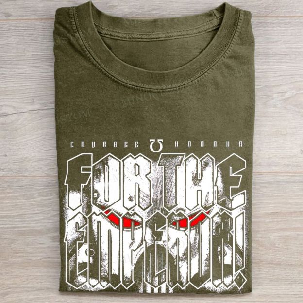  Sci-Fi War Text Graphic Vintage Washed Tee