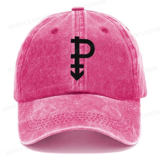Embroidered Pansexual Symbol  Casual Washed Cap 