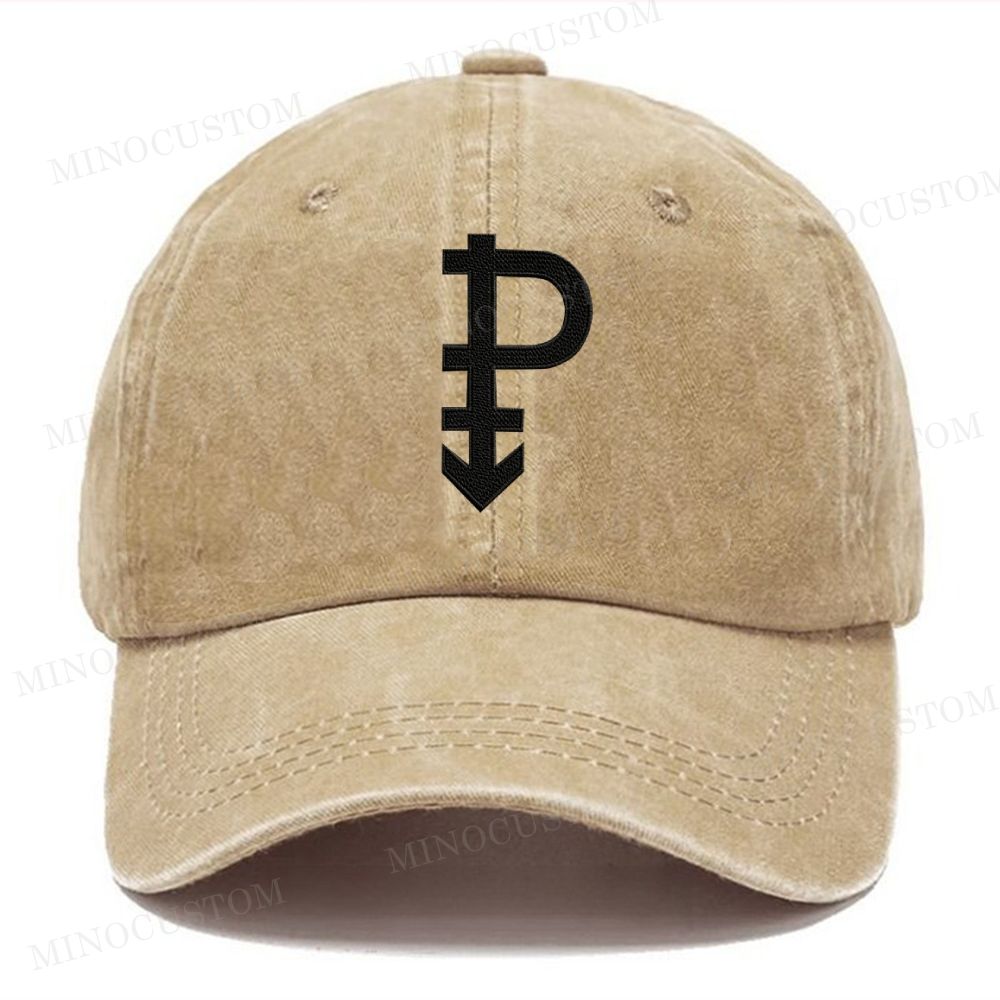 Embroidered Pansexual Symbol  Casual Washed Cap 