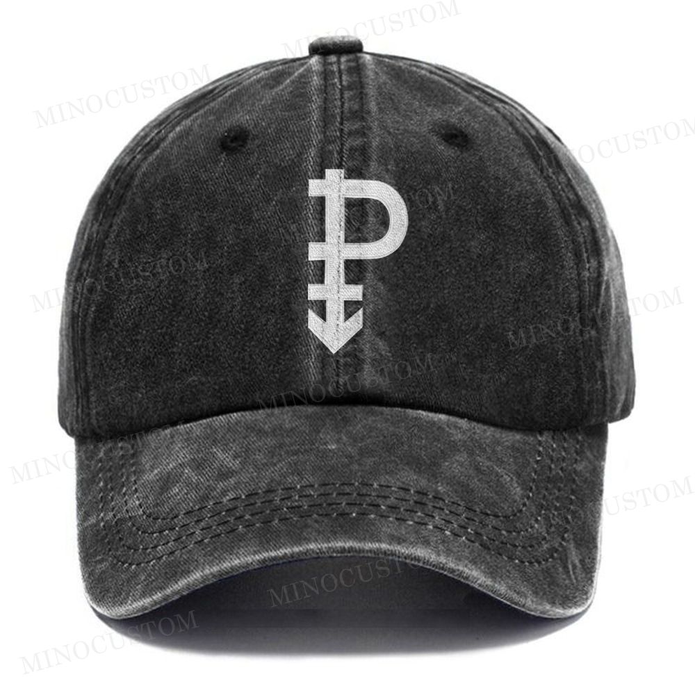 Embroidered Pansexual Symbol  Casual Washed Cap 