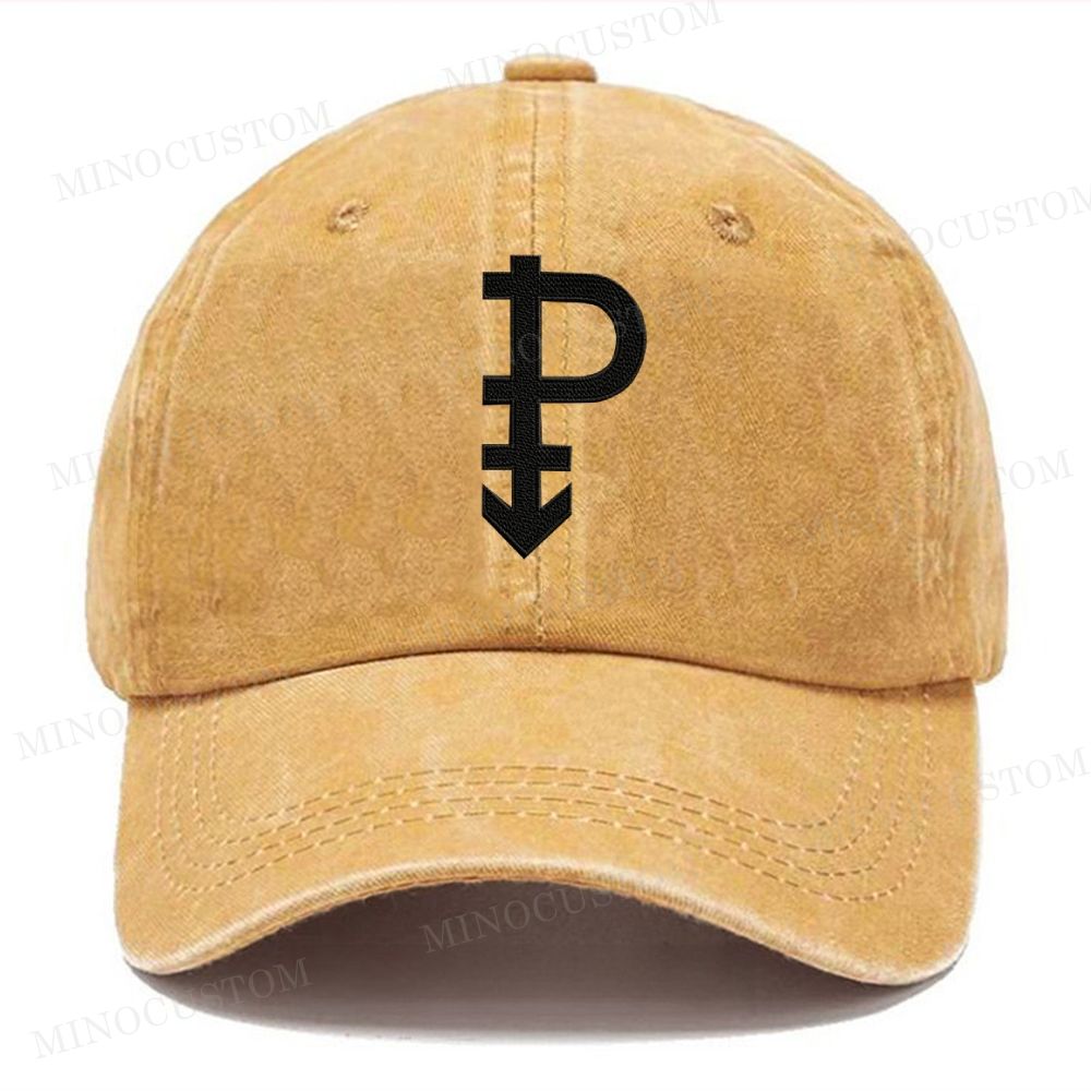 Embroidered Pansexual Symbol  Casual Washed Cap 