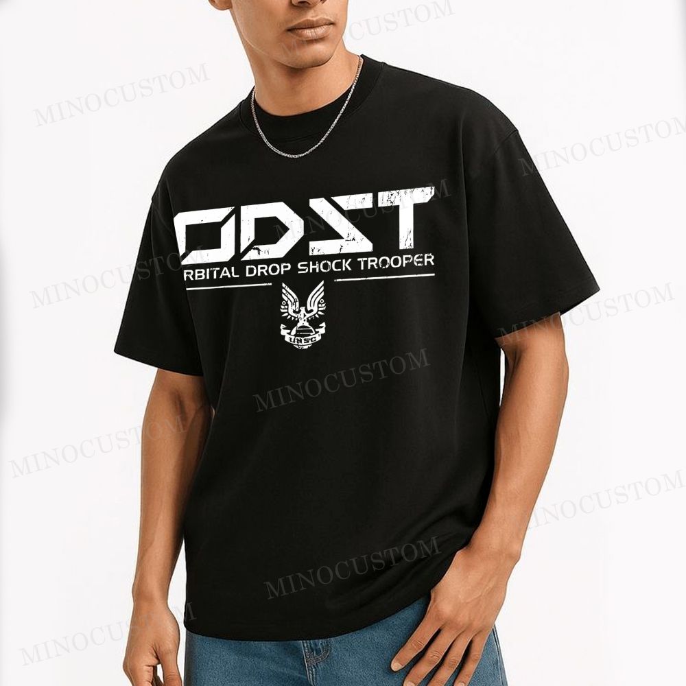 ODST White Vintage Cotton T-shirt 