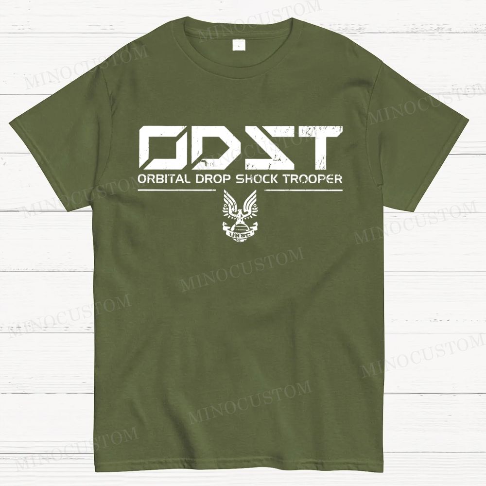 ODST White Vintage Cotton T-shirt 