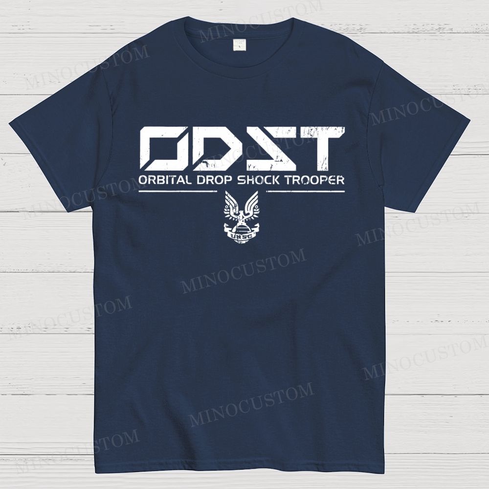 ODST White Vintage Cotton T-shirt 