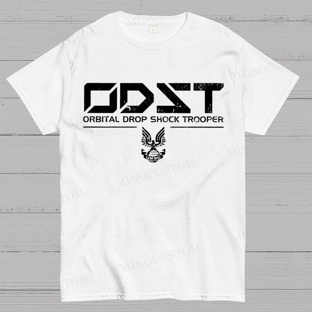 ODST White Vintage Cotton T-shirt 