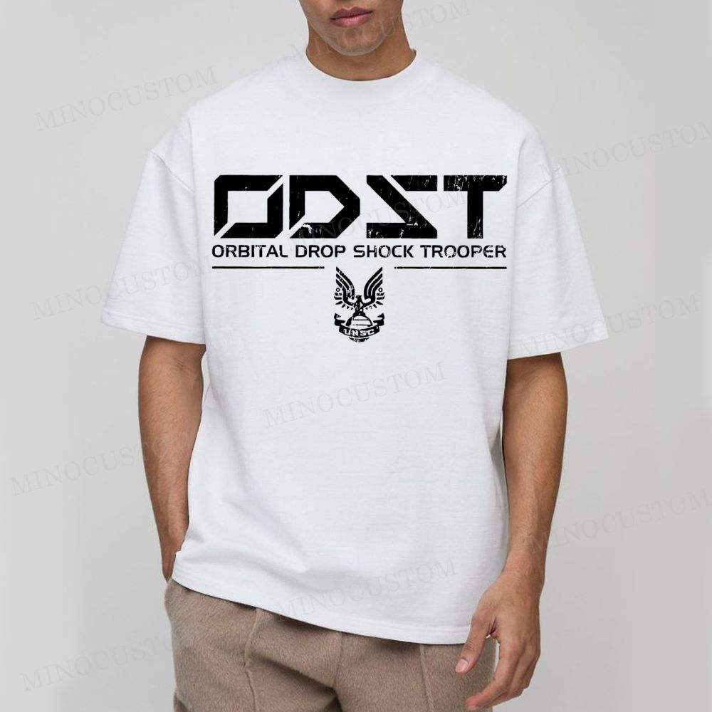 ODST White Vintage Cotton T-shirt 