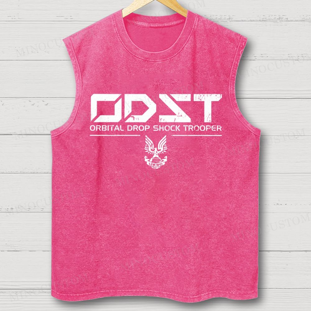 ODST White Vintage Washed Vest 