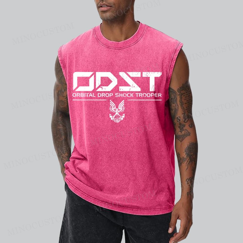 ODST White Vintage Washed Vest 