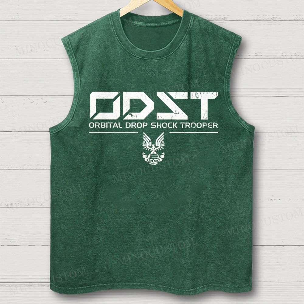 ODST White Vintage Washed Vest 