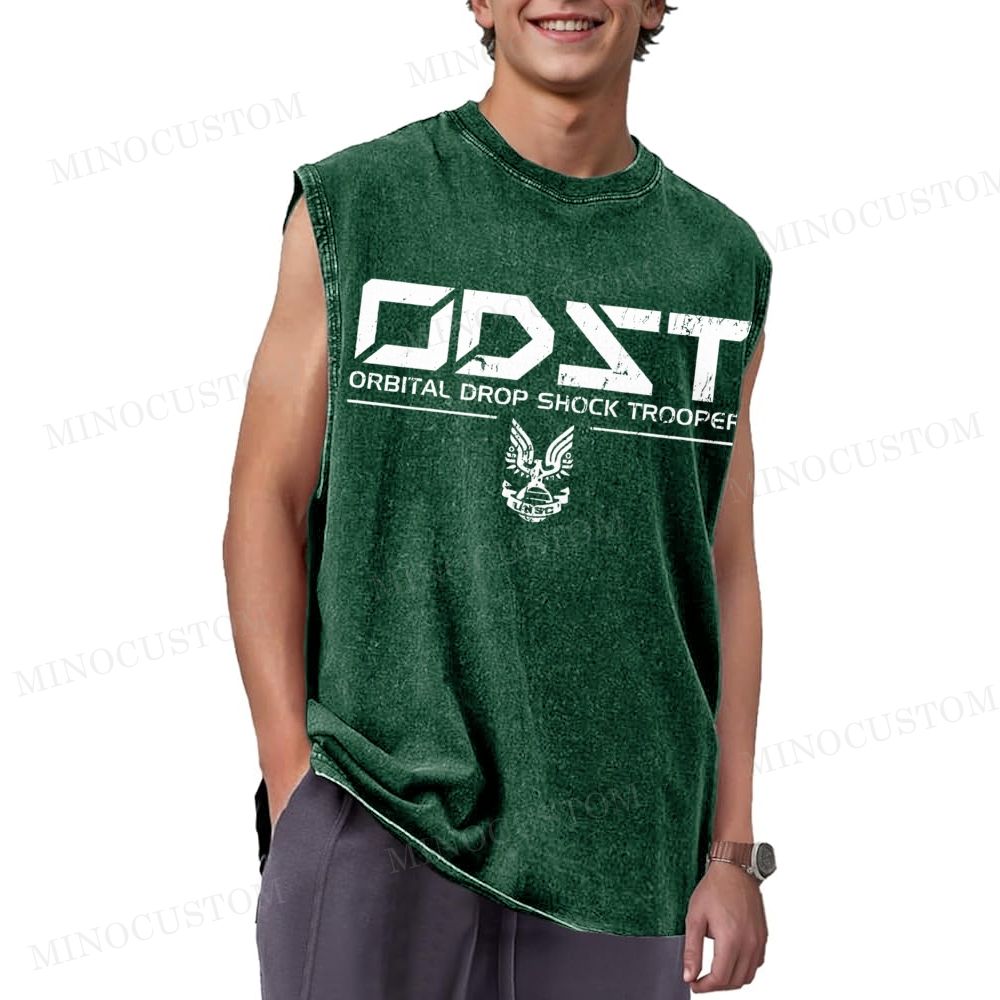 ODST White Vintage Washed Vest 