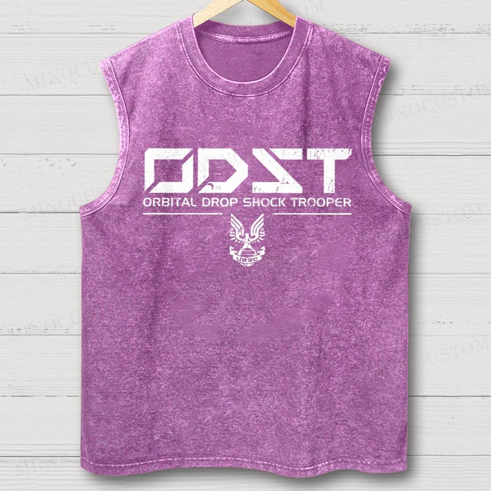 ODST White Vintage Washed Vest 
